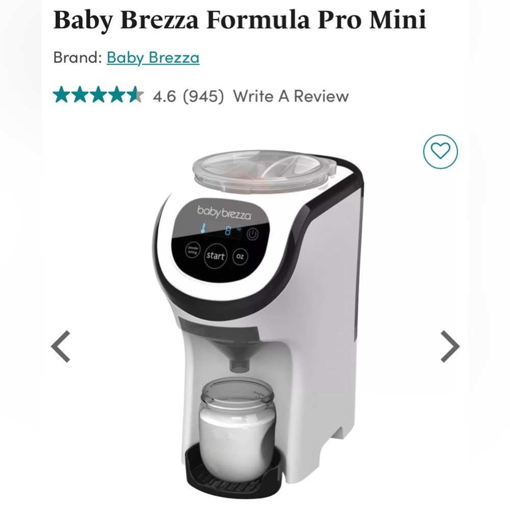 Baby Brezza Formula Pro Mini - White and Black Automatic Formula Maker